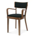 Drewniany fotel B-9449/1 Solid Fameg tapicerowany
