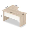 Solidne Biurko Bt6 narożne z płytą 25mm do biura