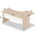 Solidne biurko narożne Bt7 z płytą 25mm