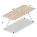 Biurko XAR-V5-8 – Solidne biurko konferencyjne z metalowym stelażem