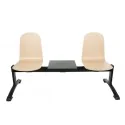 Ławka MALMO-3T Wood – Solidna ławka do poczekalni z drewna