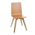 Drewniane krzesło SKIN Wood – skandynawskie, kawiarniane