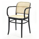 Drewniany fotel B-811 Wyplot Fameg do restauracji