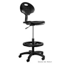 Krzesło Laboratoryjne HALCON z Regulacją Wysokości i Podnóżkiem