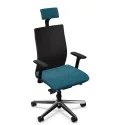 Ergonomiczne krzesło biurowe INTRATA O14 z siatkowym oparciem