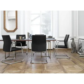 Fotel konferencyjny MyTurn 21VN na płozie – elegancki i komfortowy