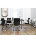 Fotel konferencyjny MyTurn 21VN na płozie – elegancki i komfortowy