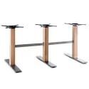 Podstawa stołu FLAT 3H02 INOX – drewniana z inox
