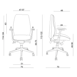 Ergonomiczne krzesło ZOME 24/7 Unique – biurowe obrotowe