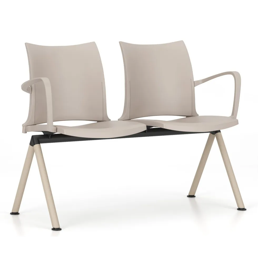 Ławka HOLA 2U 4L – wygodna i kolorowa ławka do poczekalni