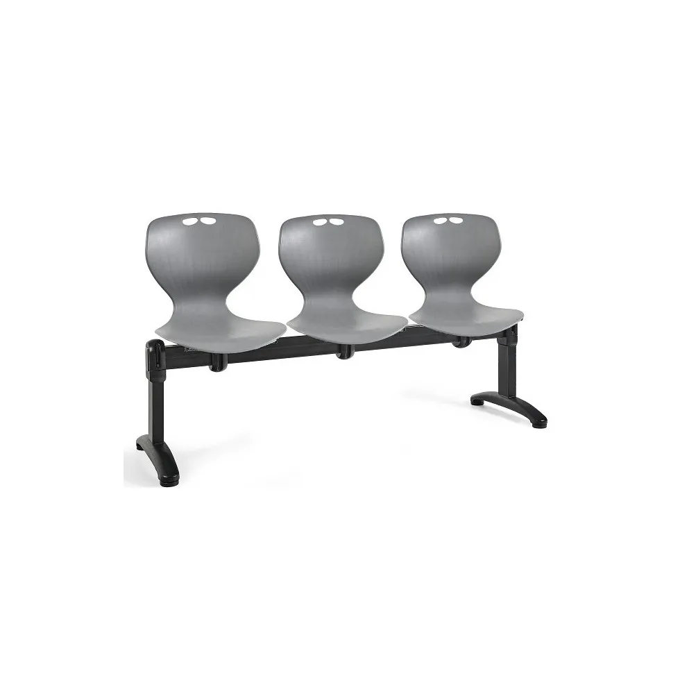 Ławka MATA 3-osobowa – plastikowa, trwała do poczekalni