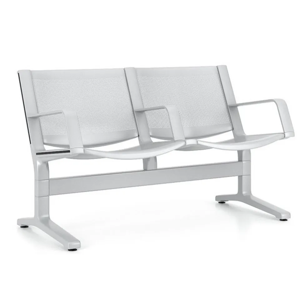 Metalowa Ławka 8000 2U 4L do Poczekalni Ergonomiczna