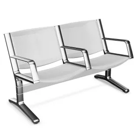 Metalowa Ławka 8000 2U 4L do Poczekalni Ergonomiczna