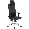 Krzesło ergonomiczne AKCENT PU eko-skóra czarna Stema