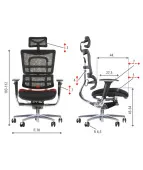 Fotel ergonomiczny ErgoNew S8 z regulacją i siatkowym oparciem