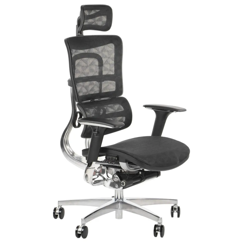 Fotel ergonomiczny ErgoNew S8 z regulacją i siatkowym oparciem