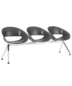 Ławka VOLPINO 3U 4L P do poczekalni plastikowa nowoczesna