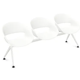 Ławka VOLPINO 3U 4L P do poczekalni plastikowa nowoczesna