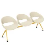 Ławka VOLPINO 3U 4L P do poczekalni plastikowa nowoczesna