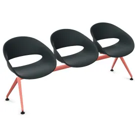 Ławka VOLPINO 3U 4L P do poczekalni plastikowa nowoczesna