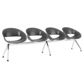 Ławka VOLPINO 4U 4L P do poczekalni plastikowa nowoczesna