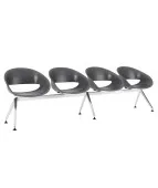 Ławka VOLPINO 4U 4L P do poczekalni plastikowa nowoczesna