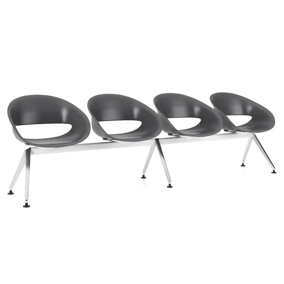 Ławka VOLPINO 4U 4L P do poczekalni plastikowa nowoczesna