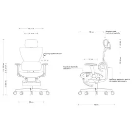 Ergonomiczny fotel biurowy ZENIT z podnóżkiem Unique