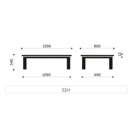 Niski stolik kawowy Decenta S1H Profim