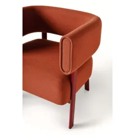 Nowoczesny fotel FRAME FM 312 – drewniany i tapicerowany