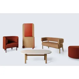 Nowoczesny fotel FRAME FM 312 – drewniany i tapicerowany