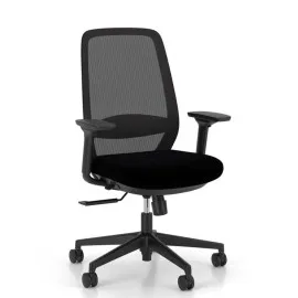 Krzesło obrotowe Elovie z siatkowym oparciem czarne