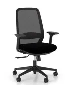 Krzesło obrotowe Elovie z siatkowym oparciem czarne