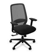 Krzesło obrotowe Elovie z siatkowym oparciem czarne