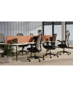 Krzesło obrotowe Elovie z siatkowym oparciem czarne