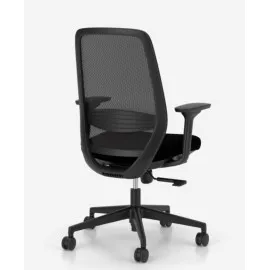 Krzesło obrotowe Elovie z siatkowym oparciem czarne