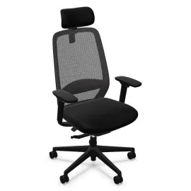 Krzesło obrotowe Elovie HRT z zagłówkiem czarne