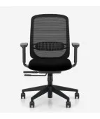 Krzesło obrotowe Vienna z siatkowym oparciem czarne