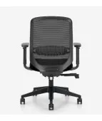 Krzesło obrotowe Vienna z siatkowym oparciem czarne