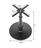 Podstawa żeliwna ZL-5013-10/B czarna