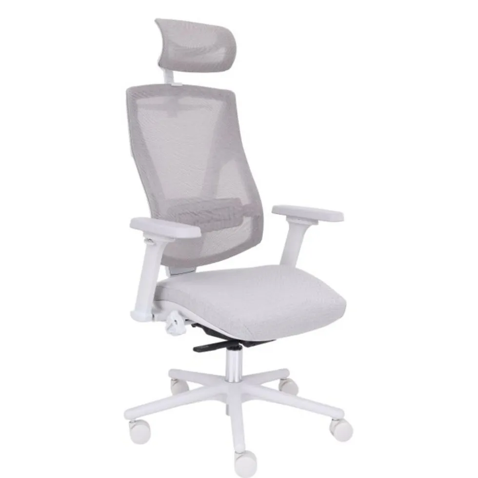 Nowoczesny fotel gabinetowy FUTURA 4S Plus Grey z regulacją 3D