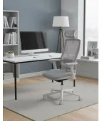 Nowoczesny fotel gabinetowy FUTURA 4S Plus Grey z regulacją 3D