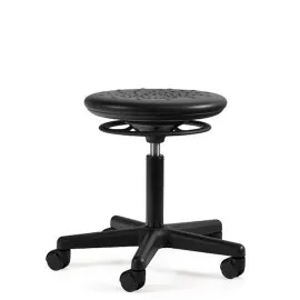 Taboret Laboratoryjny DURO Unique na kółkach, czarny