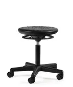 Taboret Laboratoryjny DURO Unique na kółkach, czarny
