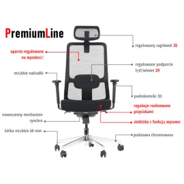 Ergonomiczne krzesło biurowe XELO Stema obrotowe
