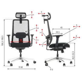 Ergonomiczne krzesło biurowe XELO Stema obrotowe