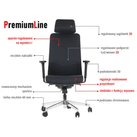 Krzesło ergonomiczne XELO F – obrotowe biurowe Stema