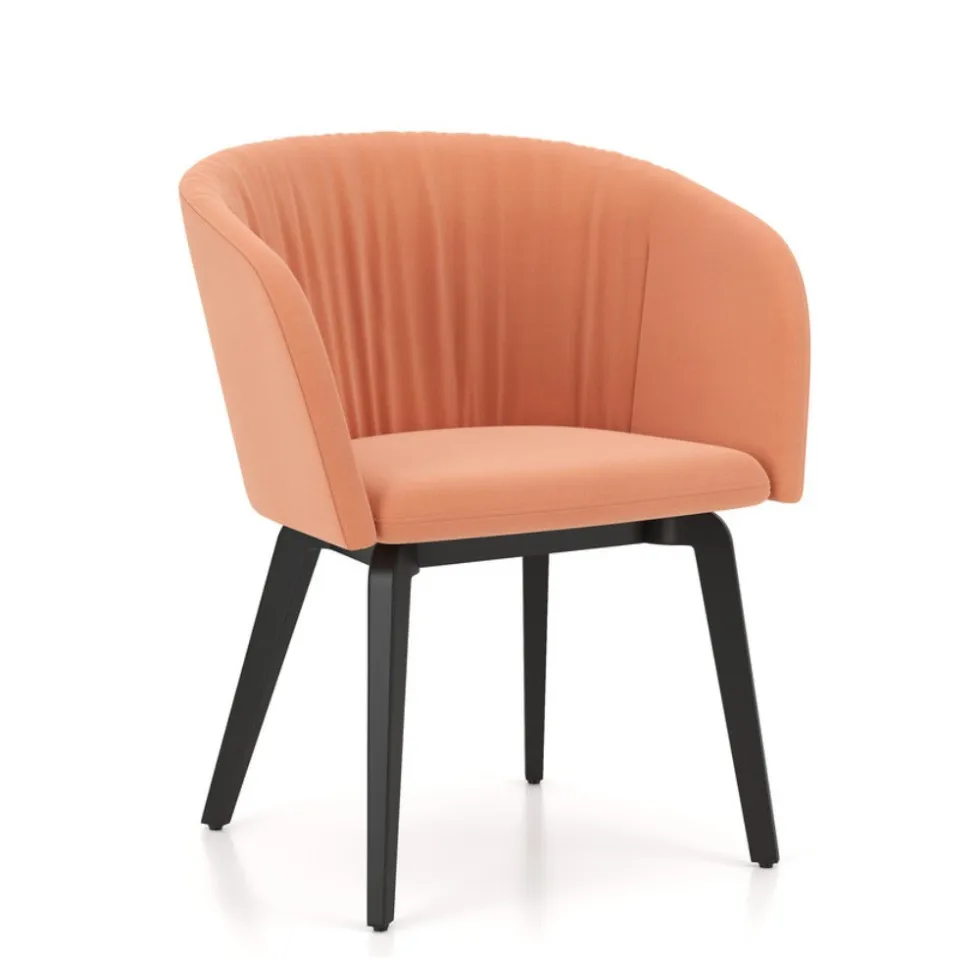 Drewniany fotel konferencyjny NAUDU 4L LGW WAVY Nowy Styl