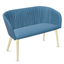 Drewniana sofa klubowa NAUDU 4L LGW WAVY Nowy Styl