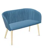 Drewniana sofa klubowa NAUDU 4L LGW WAVY Nowy Styl